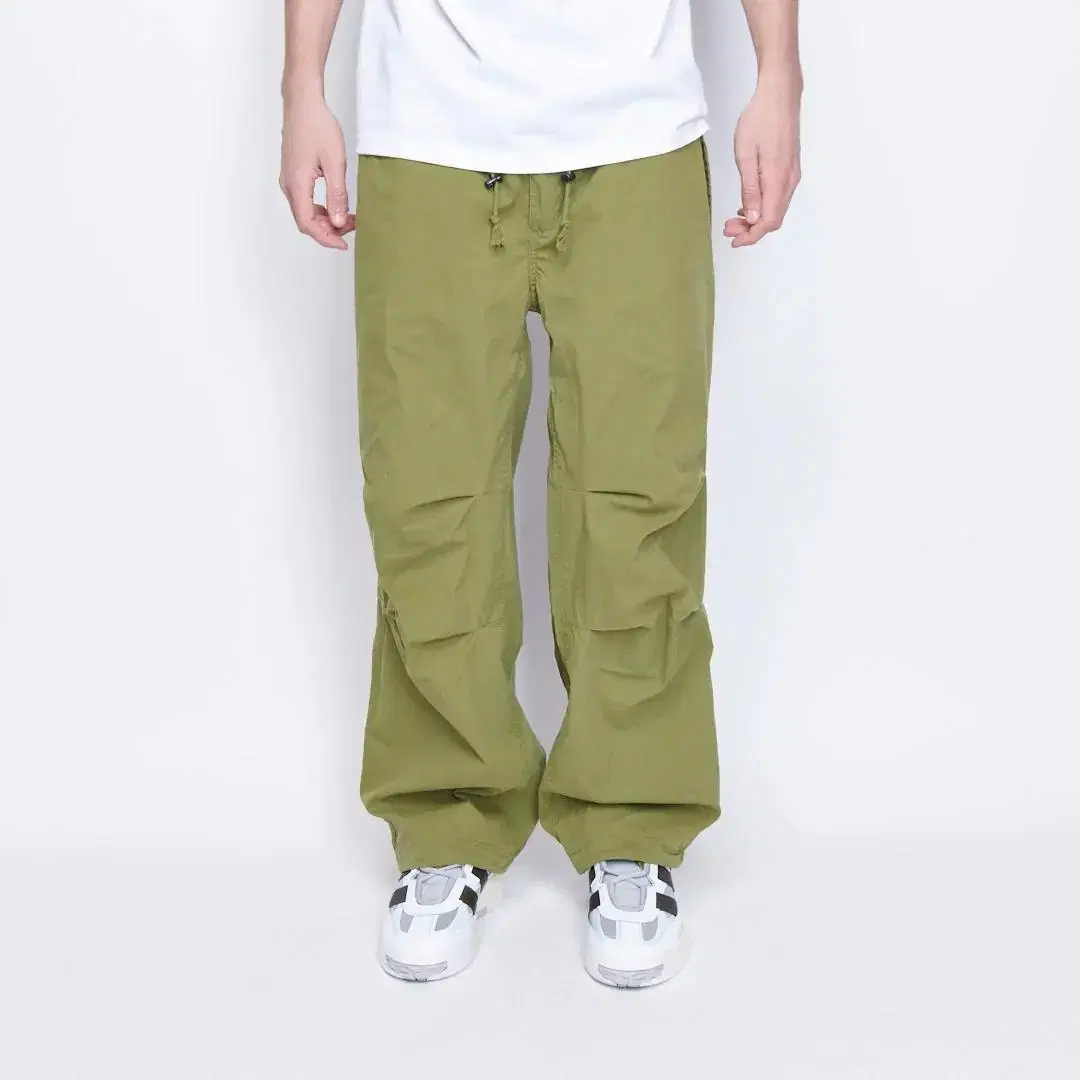 L Stussy Nyco Over Trousers Olive - ワークパンツ/カーゴパンツ